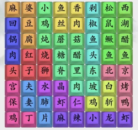 《疯狂梗传》连出全国名菜名称如何通关